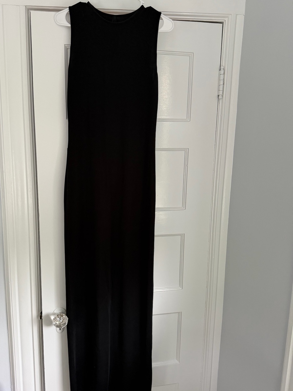 SKIMS Black Sleeveless Maxi Slip Dress